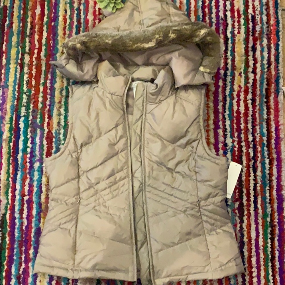 Gold Anne Taylor puffer vest